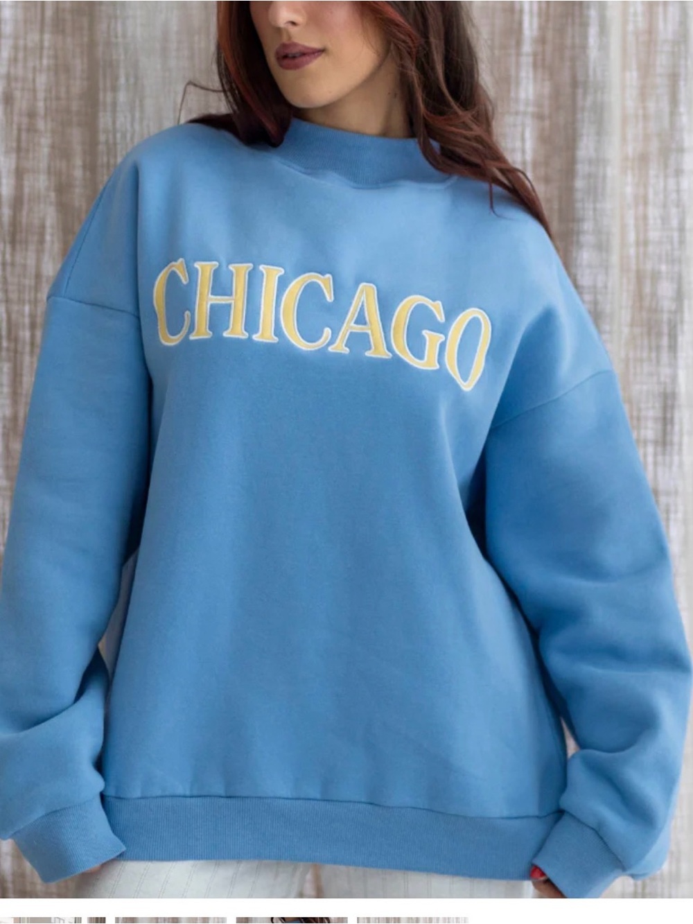 Pink moon bay mock neck